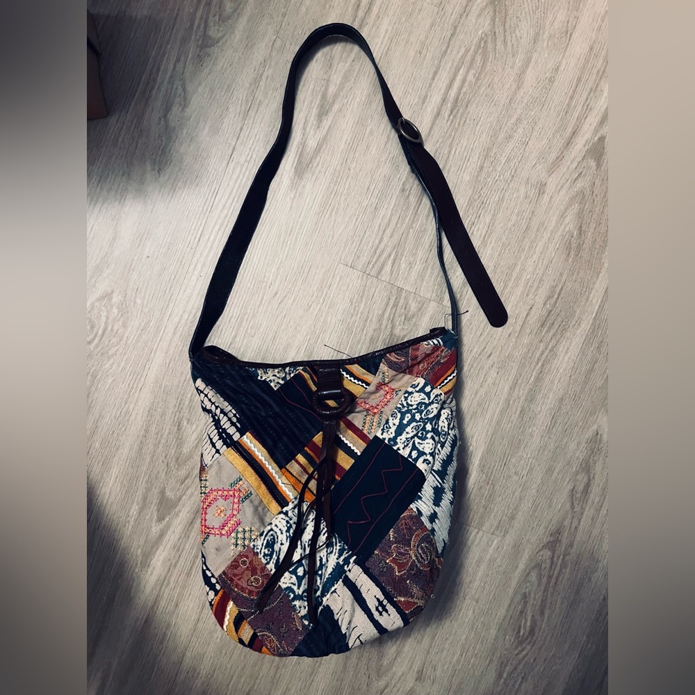 Vintage Lucky Brand Patchwork Crossbody Bag